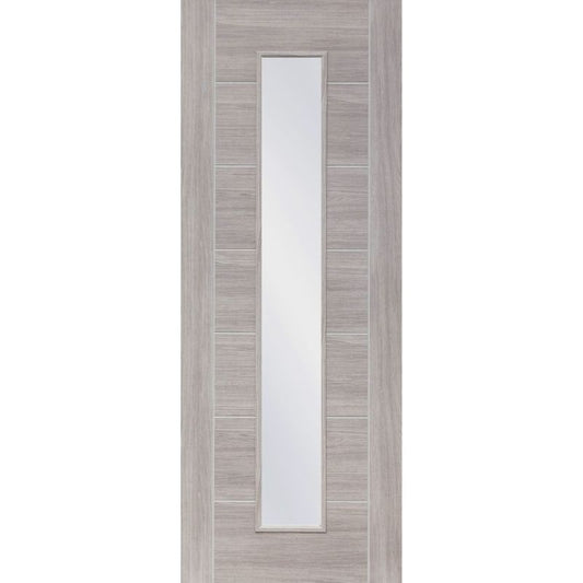 Internal Laminate White Grey Palermo with Clear Glass - All Sizes