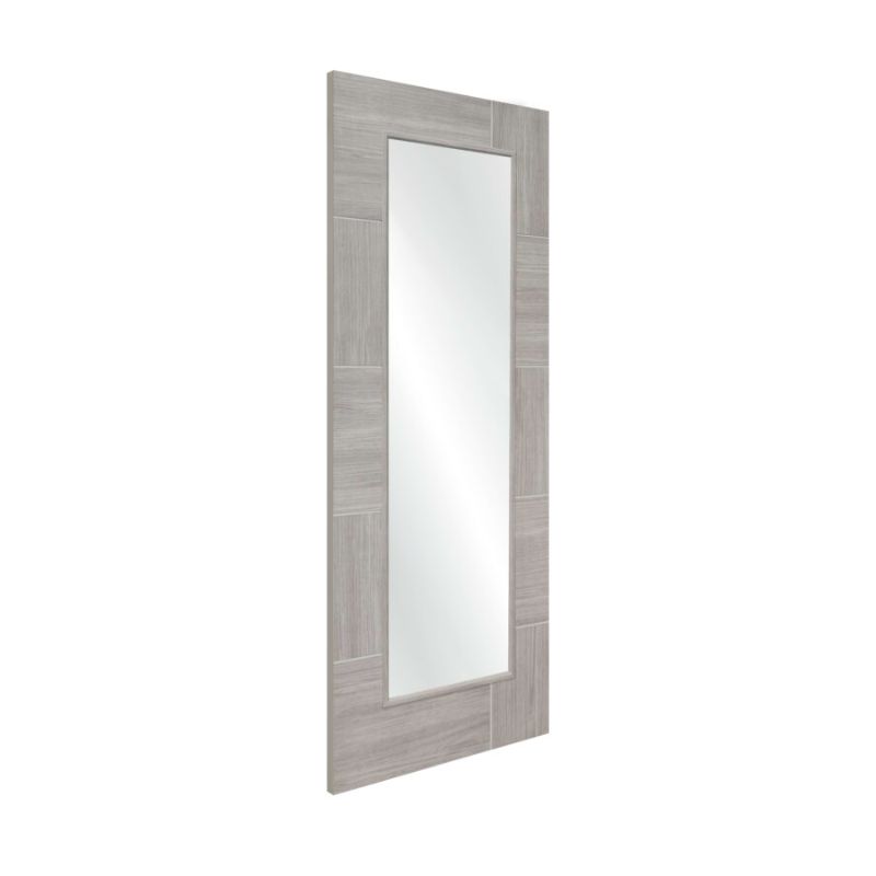 Internal Laminate White Grey Ravenna with Clear Glass - All Sizes