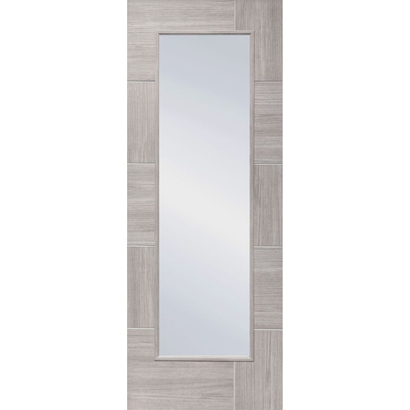 Internal Laminate White Grey Ravenna with Clear Glass - All Sizes