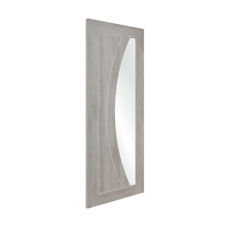 Internal Laminate White Grey Salerno with Clear Glass - All Sizes