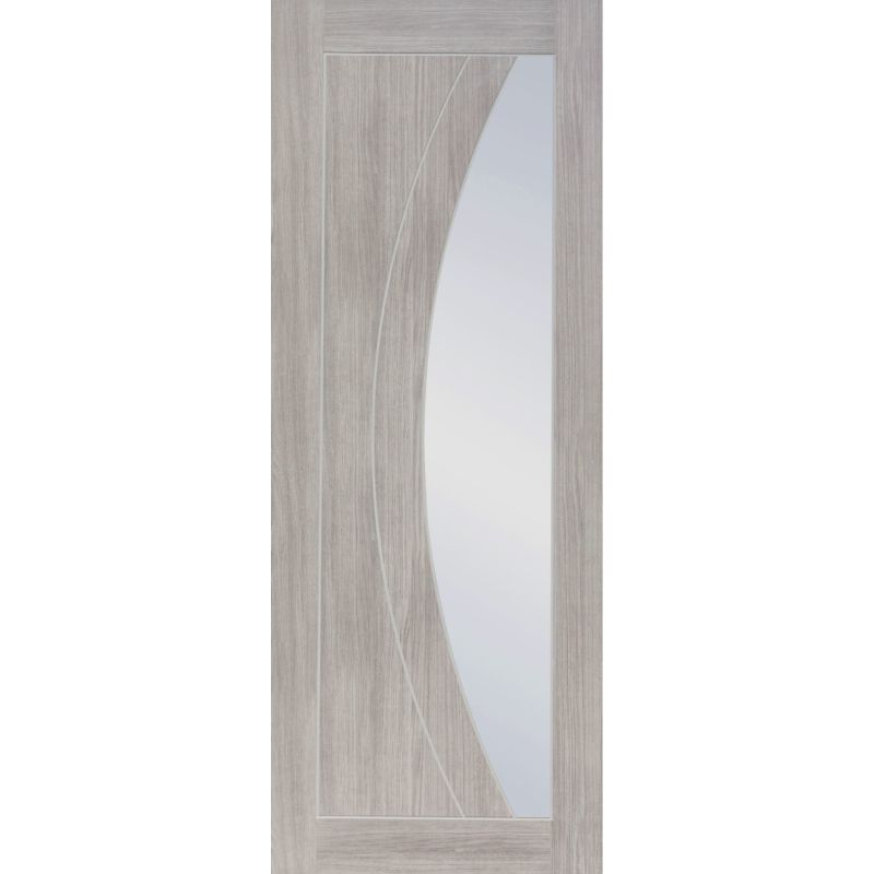 Internal Laminate White Grey Salerno with Clear Glass - All Sizes