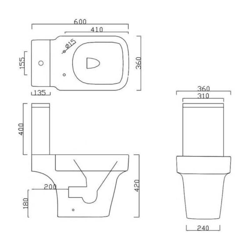 Aqua Medici Close Coupled Toilet