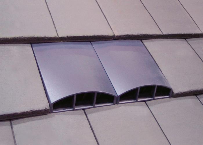 Klober Profile-Line Twin Plain Tile Vent - Grey