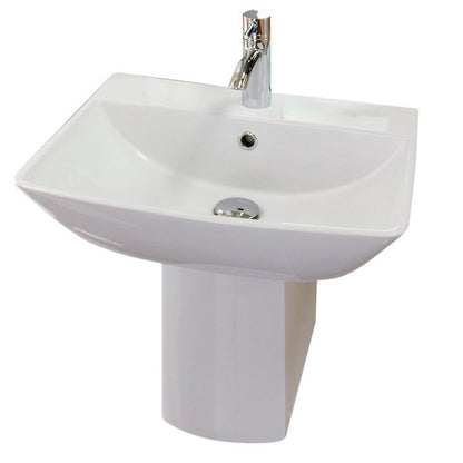 RAK Summit Basin & Semi Pedestal 600mm Wide One Tap Hole