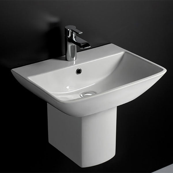 RAK Summit Basin & Semi Pedestal 600mm Wide One Tap Hole