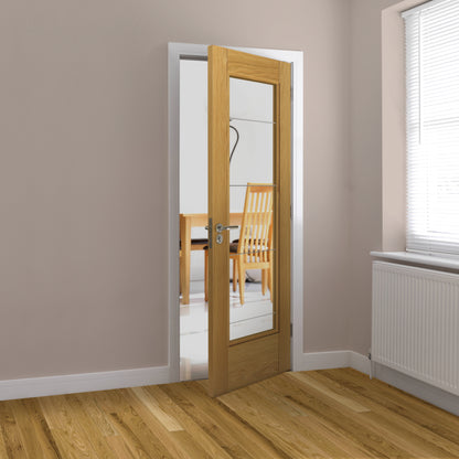 Image for JB Kind Oak Medina Glazed Pre-Finished Internal Door