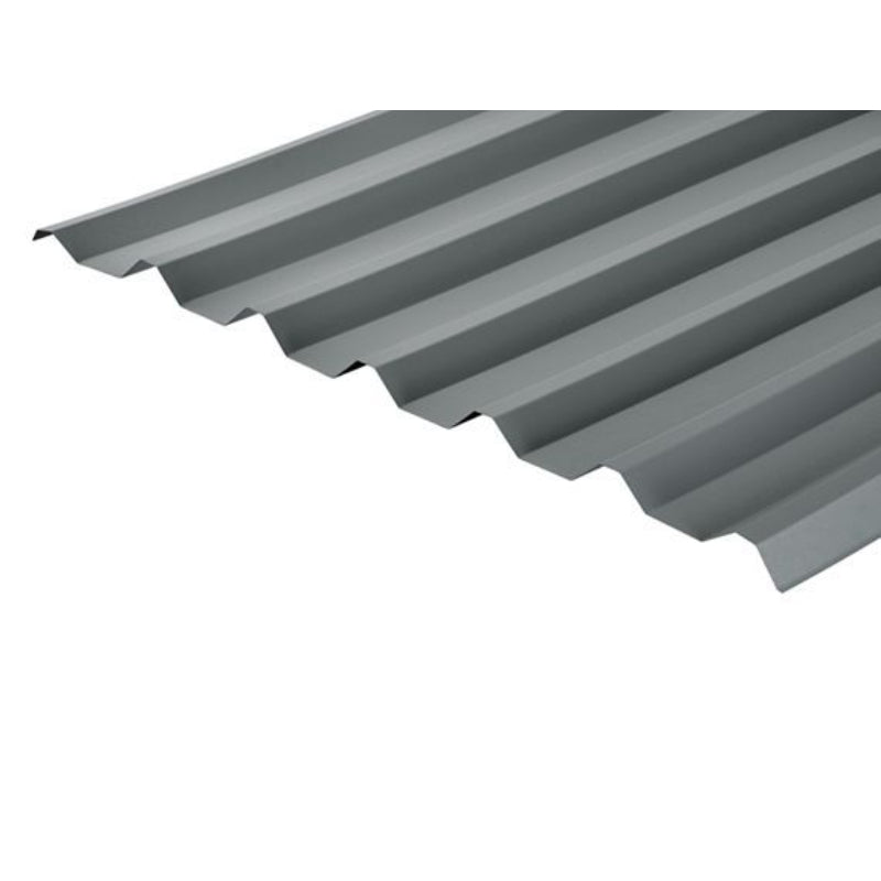 Cladco 34/1000 Box Profile PVC Plastisol Coated 0.7mm Metal Roof Sheet Merlin Grey - All Sizes