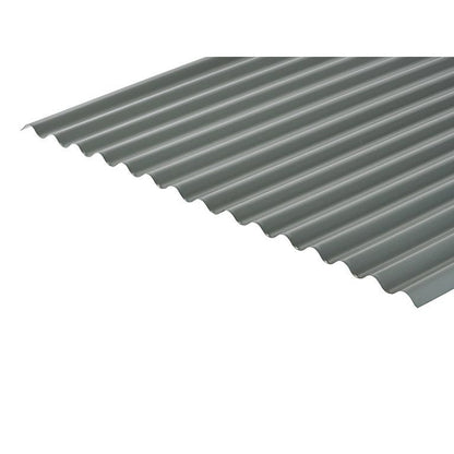 Cladco Corrugated 13/3 Profile PVC Plastisol Coated 0.7mm Metal Roof Sheet Merlin Grey - All Sizes