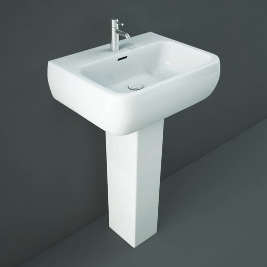 RAK Ceramics Metropolitan 415mm Pedestal Basin 1 Tap Hole White