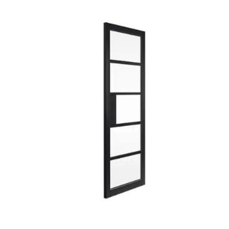 JB Kind Metro Black Painted Clear Glazed Internal Door - 1981mm x 610mm 