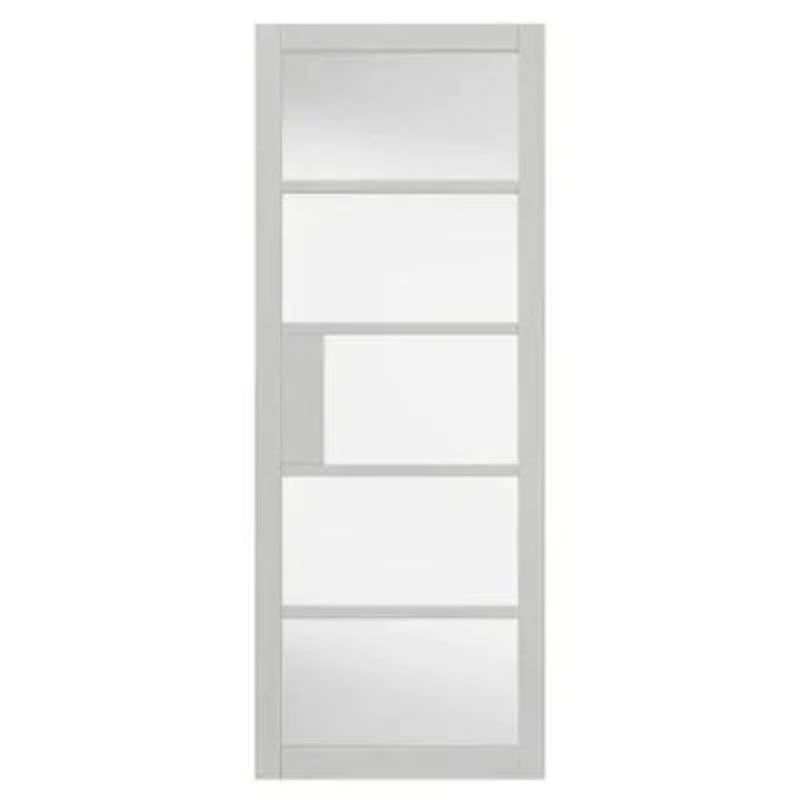 JB Kind Metro White Painted Clear Glazed Internal Door - 1981mm x 610mm 