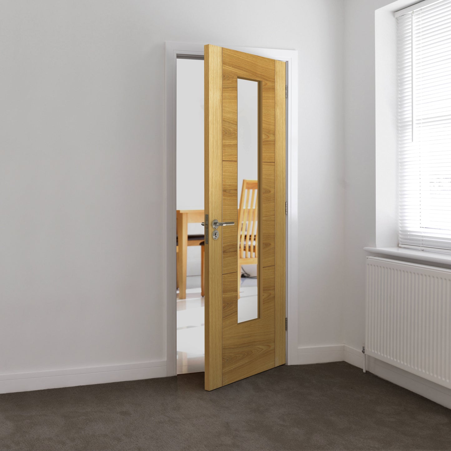 Image for JB Kind Mistral Oak Glazed Pre-Finished Internal Door