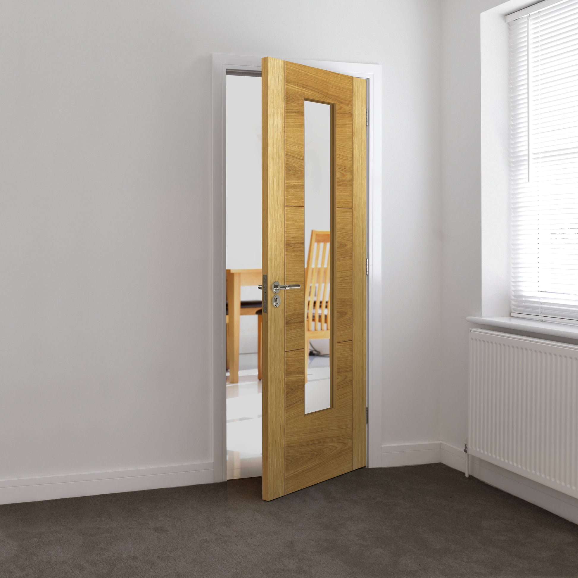 Image for JB Kind Mistral Oak Glazed Pre-Finished Internal Door