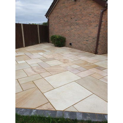 Misty Rippon Buff Sandstone Paving Pack (19.50m2 - 66 Slabs / Mixed Pack)