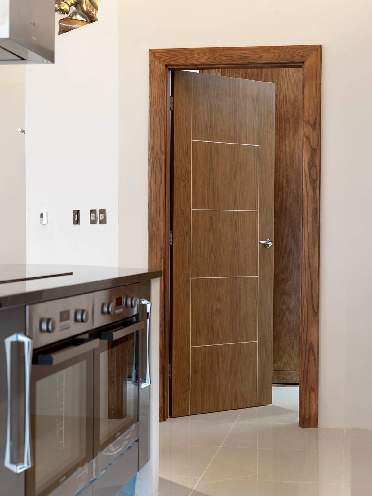 Image for JB Kind Soft Walnut Painted Mocha Pre-Finished Internal Fire Door 1981 X 686 X 45mm