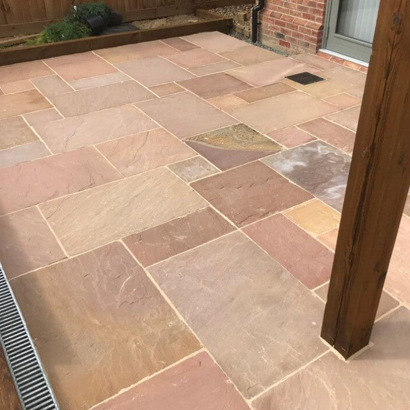 Traditional Modak Sandstone Paving Pack (19.50m2 - 66 Slabs / Mixed Pack)