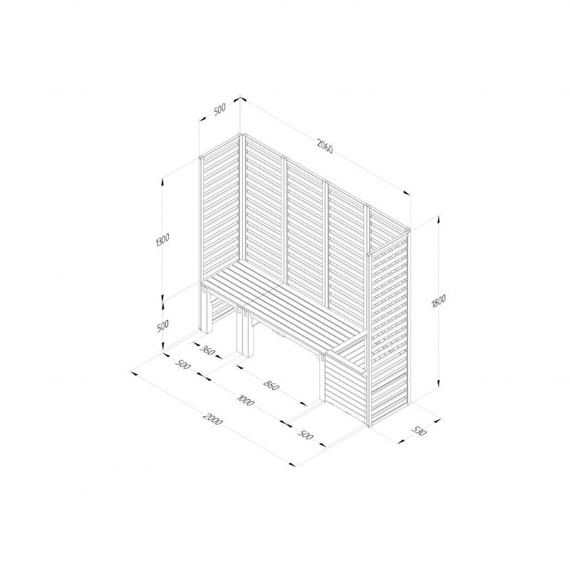 Forest Modular Wooden Seating - Option 2