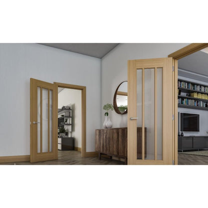 Image for Deanta Norwich Glazed Interior Oak Door -