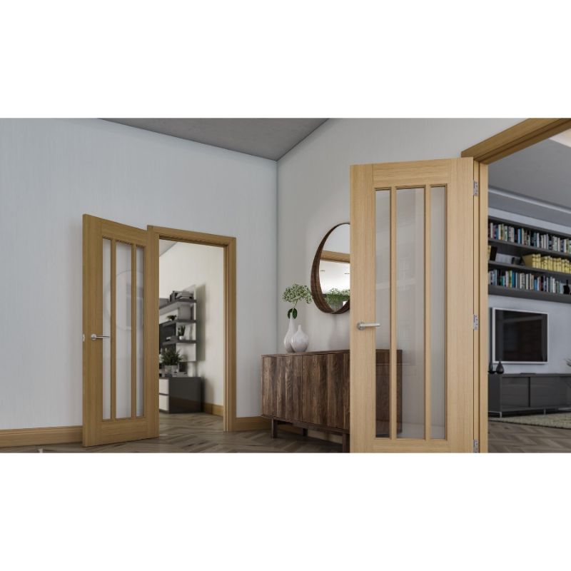 Image for Deanta Norwich Glazed Interior Oak Door - 1981 x 838 x 35 mm