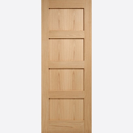 Image for LPD Contemporary Oak 4 Panel FD 30 Internal Fire Door