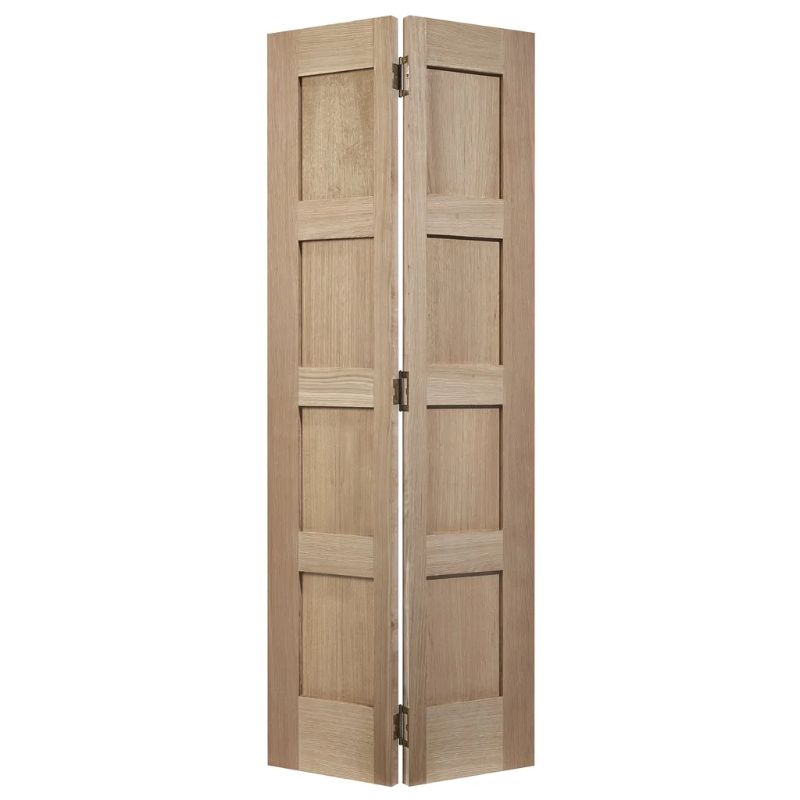 LPD Contemporary Oak 4 Panel Bi Fold Internal Door 78in x 30in x 35mm (1981 x 762mm)