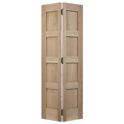 LPD Contemporary Oak 4 Panel Bi Fold Internal Door 78in x 30in x 35mm (1981 x 762mm)