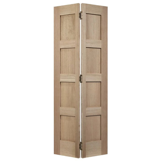 LPD Contemporary Oak 4 Panel Bi Fold Internal Door 78in x 27in x 35mm (1981 x 686mm)