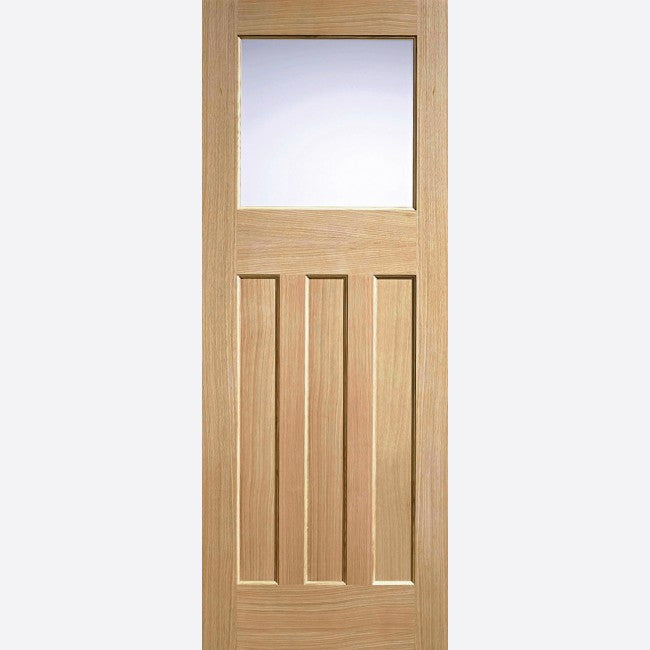 Image for LPD DX30 Oak Top Light Frosted Glazed Internal Door