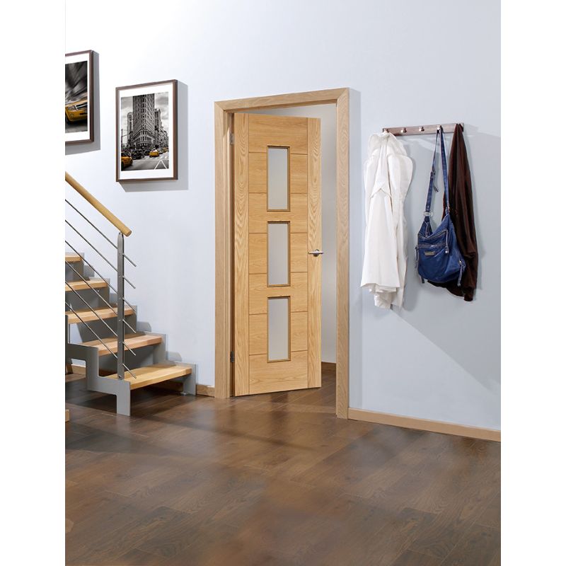 LPD Oak Hampshire Glazed Internal Door