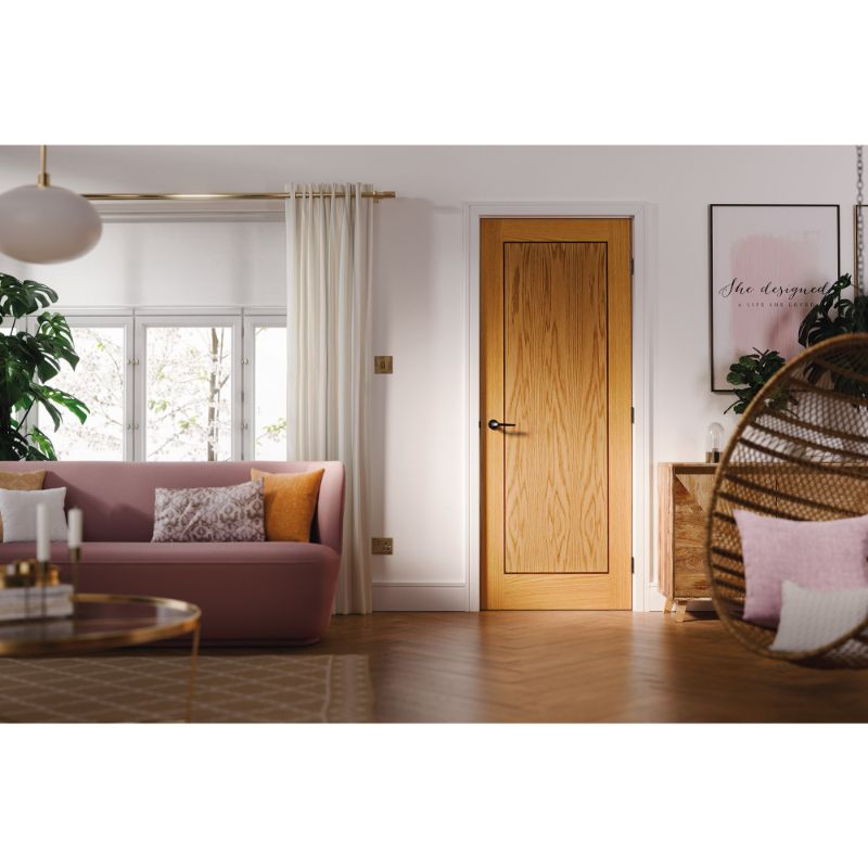 LPD Oak Inlay 1P Internal Fire Door