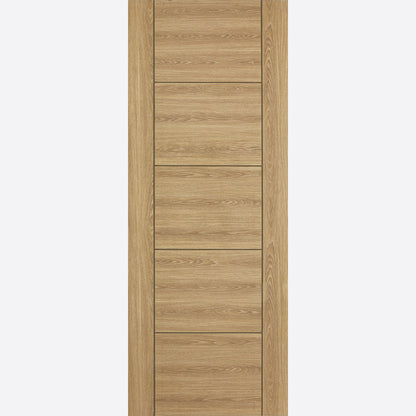 LPD Vancouver Oak Laminated 5 Panel Interior Door - All Sizes