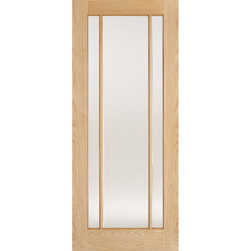 LPD Lincoln Pre-Finished Oak Glazed Internal Door-78in x 24in x 35mm (1981 x 610mm)