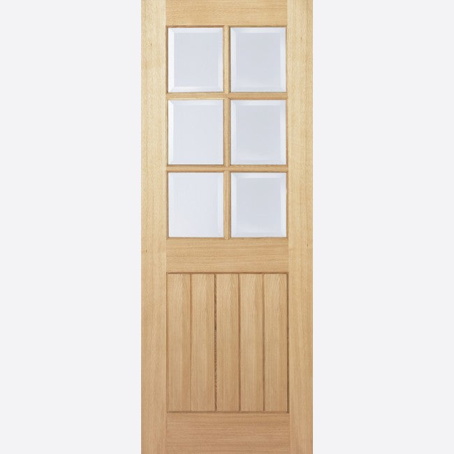 Image for LPD Mexicano Oak 6 Light Clear Glazed Unfinished Internal Door