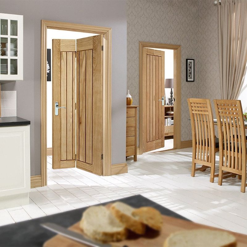 LPD Mexicano Oak Internal Pre-Finished Bi Fold Door-78in x 27in x 35mm (1981 x 686mm)