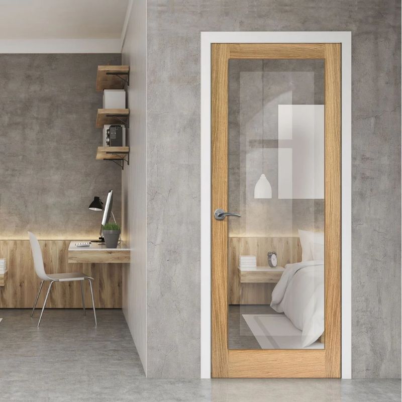 LPD Pattern 10 Oak Clear Glazed Internal Door 78in x 24in x 35mm (1981 x 610mm)