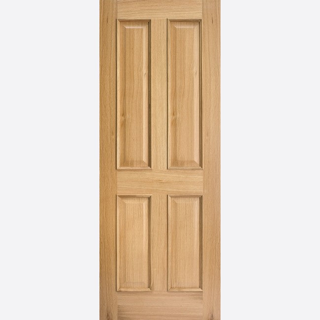 Image for LPD Regency Oak 4 Panel Raised Moulding Unfinished Internal Door