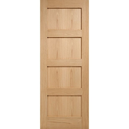 LPD Contemporary Pre-Finished Oak 4 Panel Internal Fire Door-78in x 30in x 44mm (1981 x 762mm)