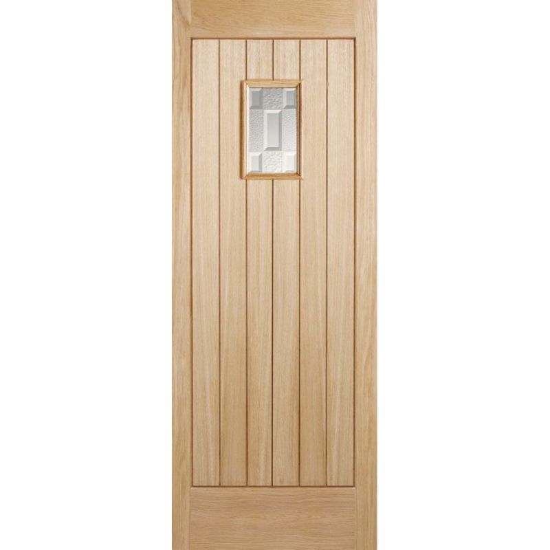 LPD Suffolk Oak Double Glazed Exterior Door 80in x 32in x 44mm (2032 x 813mm)