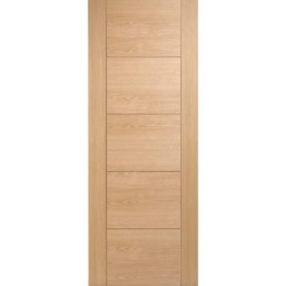 LPD Oak Vancouver 5 Panel Pre-Finished Solid Internal Fire Door - 2032mm x 813mm