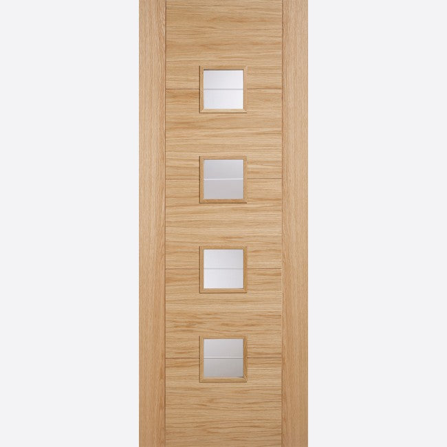 Image for LPD Vancouver Oak 4 Lite Brilliant Cut Glazed Internal Door