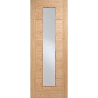 LPD Vancouver Oak Long Lite Glazed Internal Fire Door-78in x 30in x 44mm (1981 x 762mm)