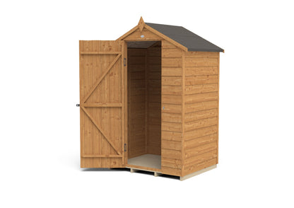 Forest Overlap Dip Treated Apex Shed - No Window - 4 x 3ft