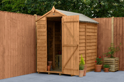 Forest Overlap Dip Treated Apex Shed - No Window - 6 x 4ft