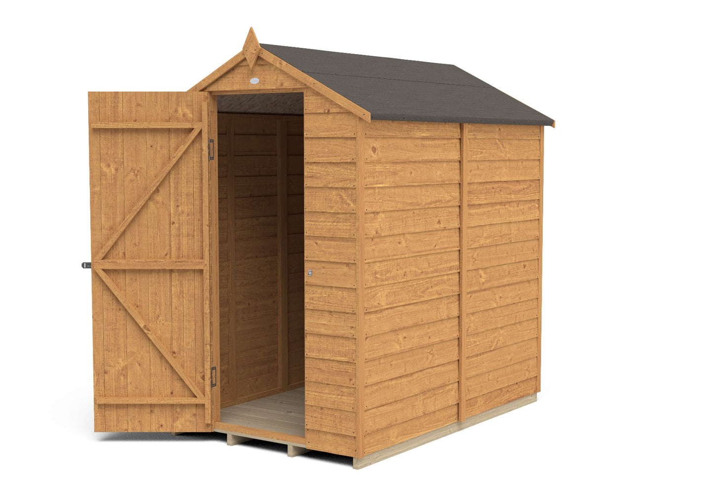 Forest Overlap Dip Treated Apex Shed - No Window - 6 x 4ft