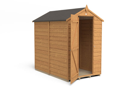 Forest Overlap Dip Treated Apex Shed - No Window - 6 x 4ft