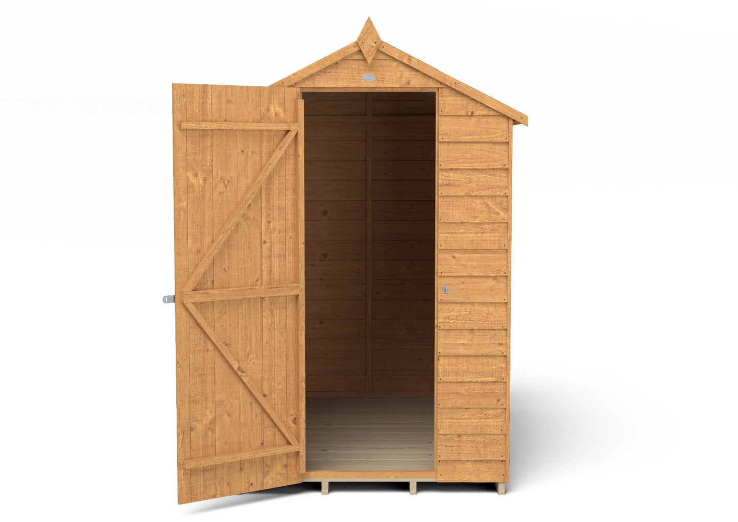 Forest Overlap Dip Treated Apex Shed - No Window - 6 x 4ft