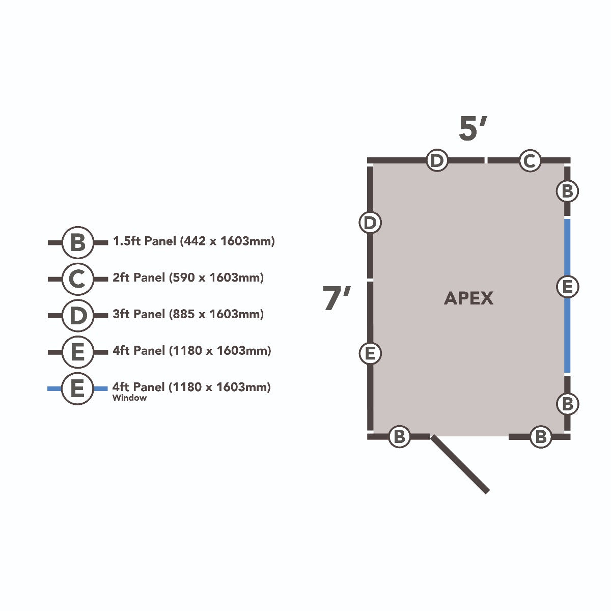 Forest Overlap Dip Treated Apex Shed - 7 x 5ft