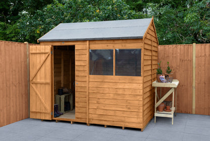 Forest Overlap Dip Treated Reverse Apex Shed (HD) - 8 x 6ft