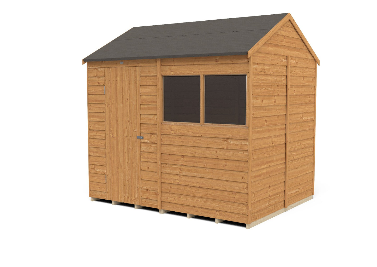 Forest Overlap Dip Treated Reverse Apex Shed (HD) - 8 x 6ft