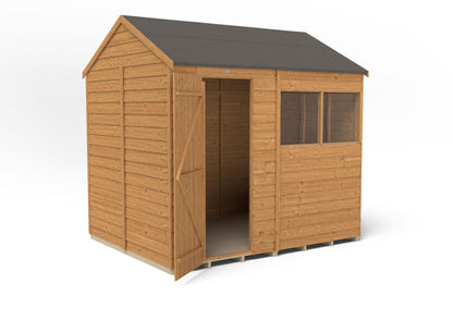 Forest Overlap Dip Treated Reverse Apex Shed (HD) - 8 x 6ft